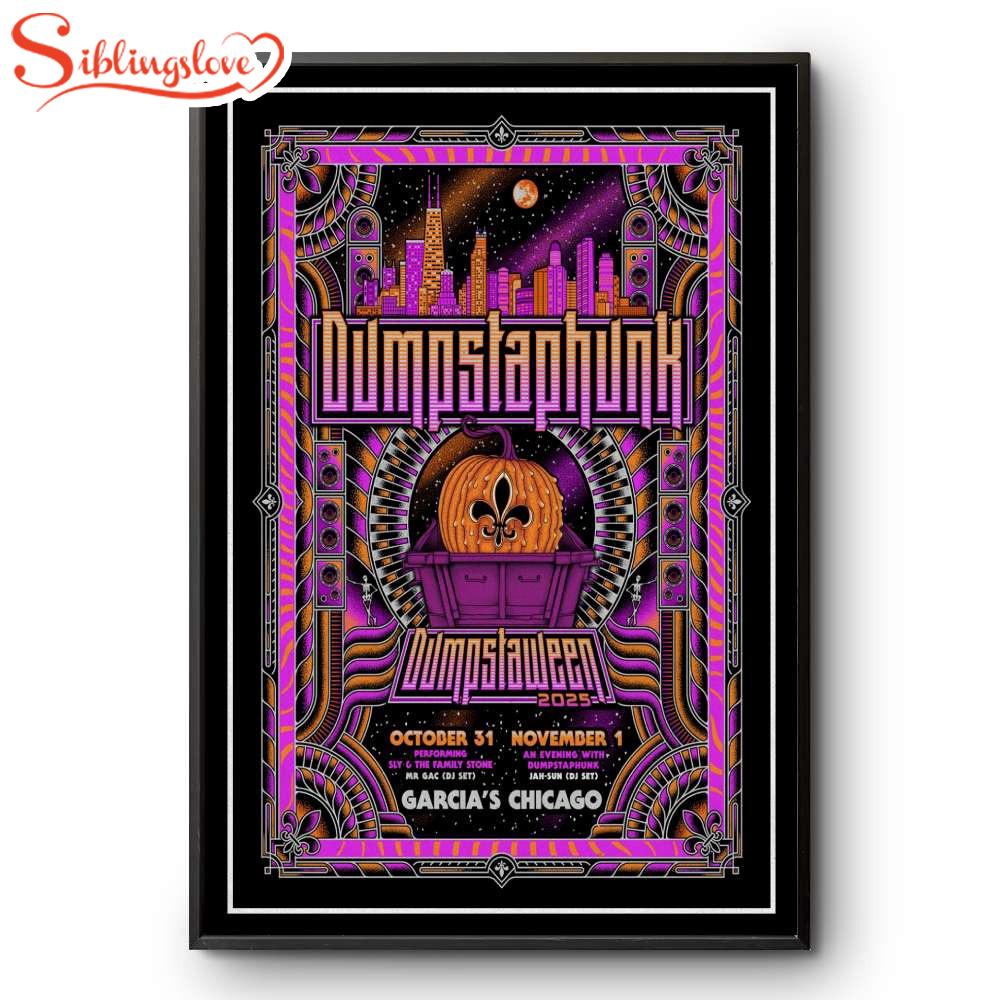 Dumpstaphunk Garcia’s Chicago Oct 31–Nov 1 2025 Canvas Poster Wall Art Dumpstaphunk Garcia’s Chicago Oct 31–Nov 1 2025 Canvas Poster Wall Art