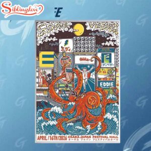Eddie Vedder Apr 16 2026 Festival Hall Osaka in Osaka Tour Poster Canvas