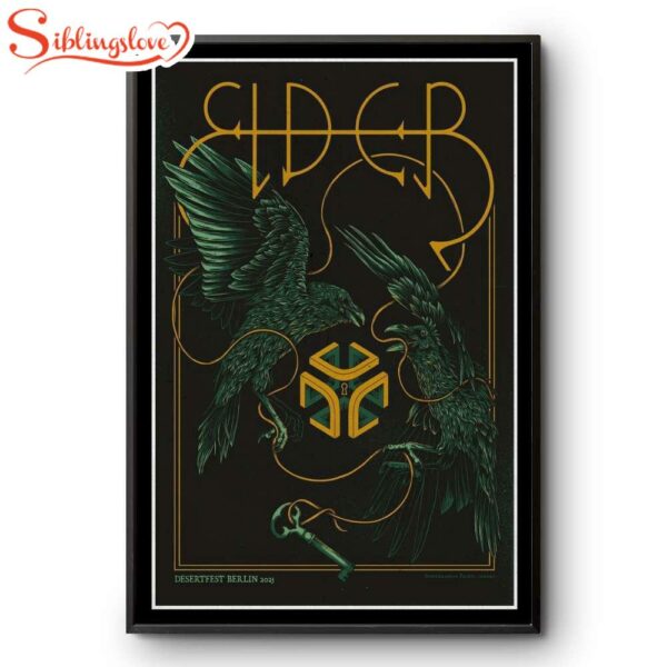 Elder Desertfest Berlin 2025 Music Tour Poster Canvas