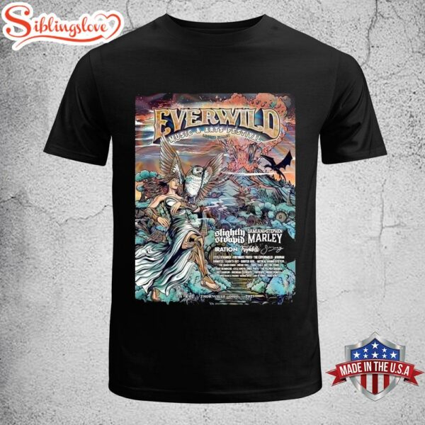 Everwild Mudic And Arts Festival July 31-Aug 2 2025 Legend Valley in Thornville OH Unisex T-Shirt