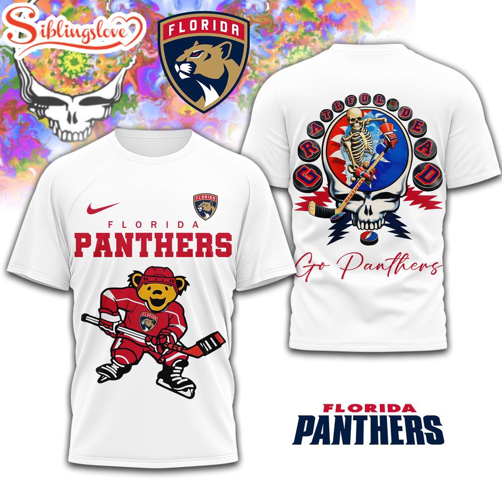 Florida Panthers NHL Deadhead 3D Shirt For Fans 1 Florida Panthers NHL Deadhead 3D Shirt For Fans