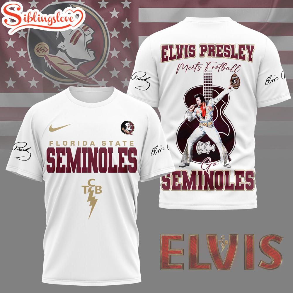 Florida State Seminoles NCAA Elvis Presley 3D Shirt Gifts For Fans Florida State Seminoles NCAA Elvis Presley 3D Shirt Gifts For Fans