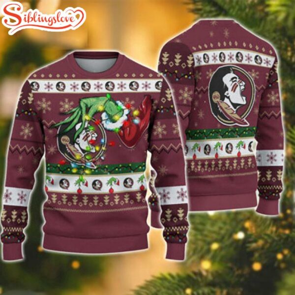 Florida State Seminoles NCAA Grinch Stole Ugly Christmas Sweater