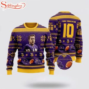 Fran Tarkenton 10 Minnesota Vikings Ugly Christmas Sweater