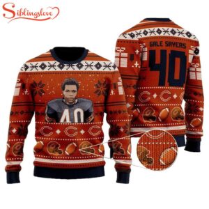 Gale Sayers 40 Chicago Bears Nfl Ugly Christmas Sweater