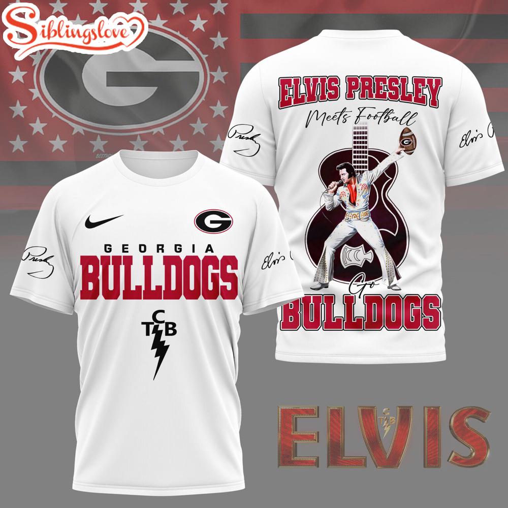Georgia Bulldogs NCAA Elvis Presley 3D Shirt Gifts For Fans Georgia Bulldogs NCAA Elvis Presley 3D Shirt Gifts For Fans