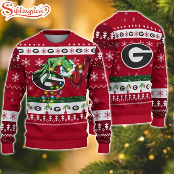 Georgia Bulldogs NCAA Grinch Stole Ugly Christmas Sweater