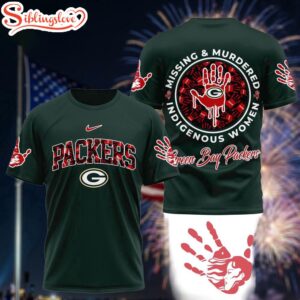 Green Bay Packers Missing & Murdered Indigenous Women Awareness 3D T-Shirt