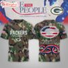 Green Bay Packers NFL 250 Years of America Camo 3D T-Shirt