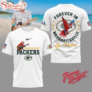 Green Bay Packers NFL Forever in Margaritaville 3D T-Shirt