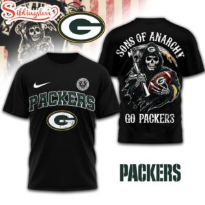 Green Bay Packers NFL Sons of Anarchy 3D T-Shirt For Fans
