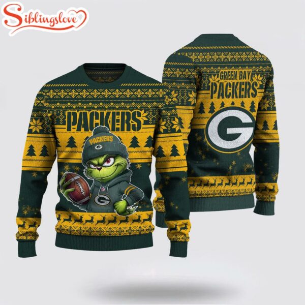 Green Bay Packers NFL The Grinch Ugly Christmas Sweater