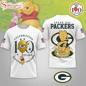 Green Bay Packers NFL Winnie The Pooh 100th Anniversary 3D Shirt For Fans