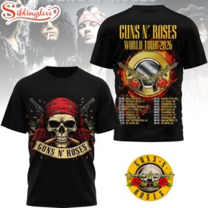Gun N' Roses Tour 2026 All Over Print Shirt For Fan