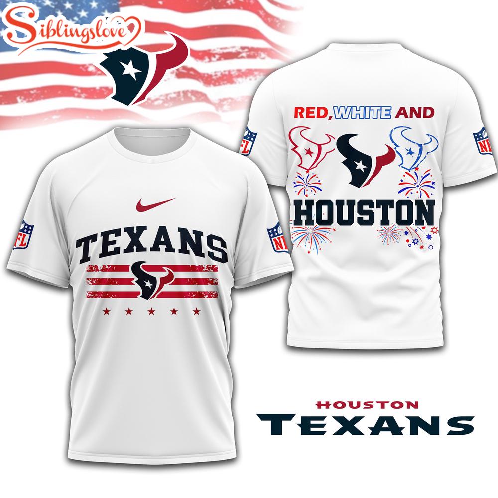 Houston Texans 4th Of July 3D T-Shirt For Fans 1 Houston Texans 4th Of July 3D T-Shirt For Fans
