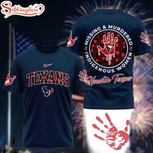 Houston Texans Missing & Murdered Indigenous Women Awareness 3D T-Shirt