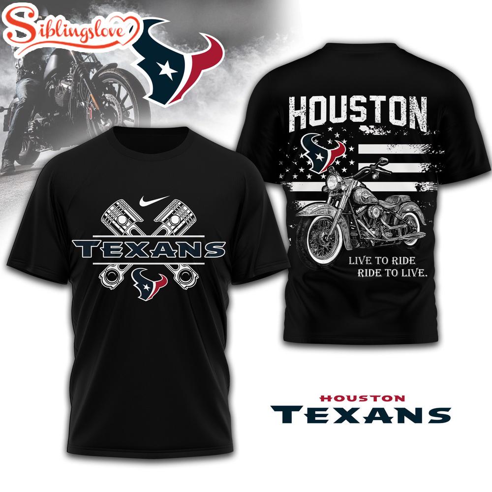 Houston Texans NFL Biker 3D T-Shirt 1 Houston Texans NFL Biker 3D T-Shirt
