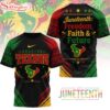 Houston Texans NFL Juneteeth Freedom Faith And Future 3D T-Shirt
