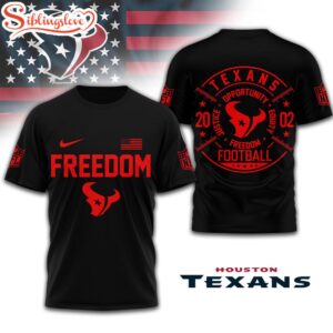 Houston Texans NFL Opportunity Equity Freedom Justice 3D T-Shirt