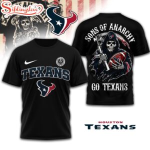 Houston Texans NFL Sons of Anarchy 3D T-Shirt For Fans
