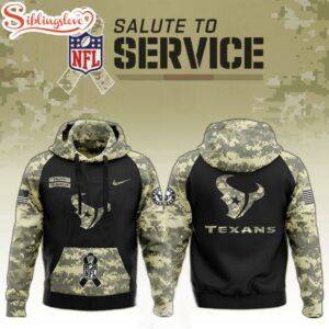 Houston Texans Salute to Service Hoodie 3D Shirt For Fans