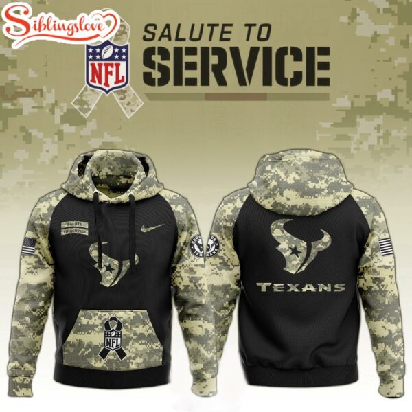 Houston Texans Salute to Service Hoodie 3D Shirt For Fans