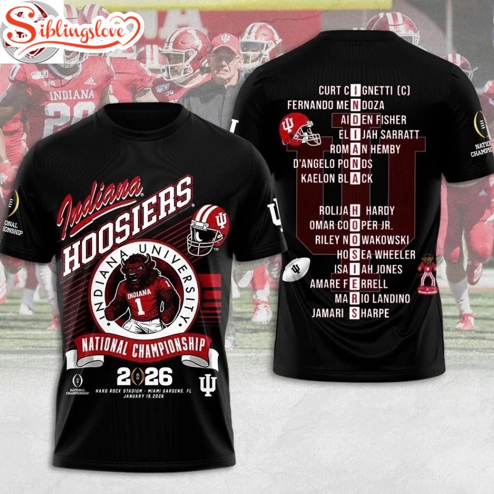 Indiana Hoosier Football 2026 3D Shirt 1 Indiana Hoosier Football 2026 3D Shirt