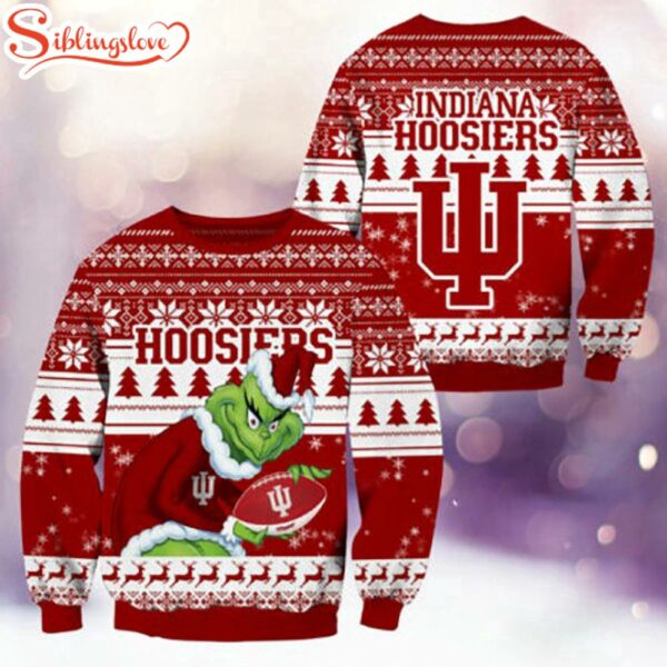 Indiana Hoosiers NCAA Grinch Ugly Christmas Sweater