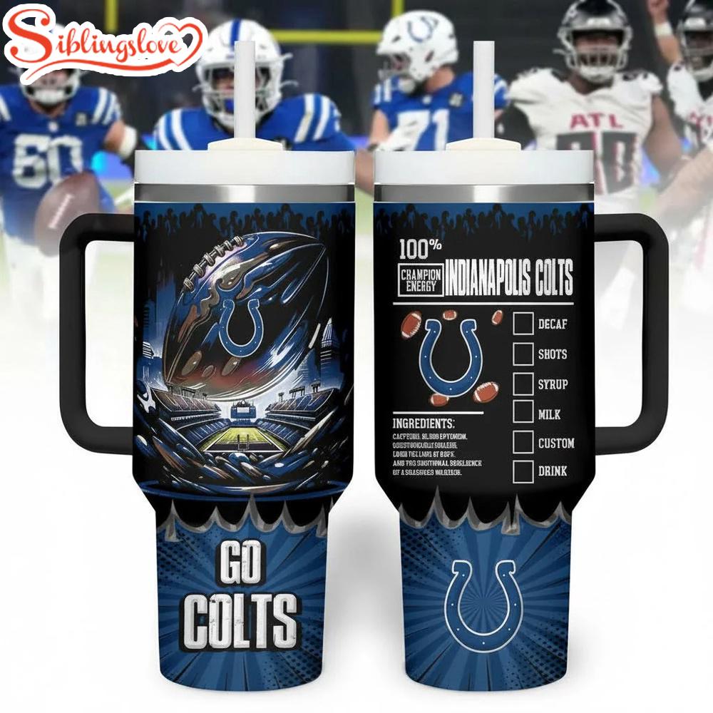 Indianapolis Colts Champion Tumbler 40Oz With Handle 1 Indianapolis Colts Champion Tumbler 40Oz With Handle