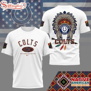 Indianapolis Colts Native American Heritage Month 3D T-Shirt