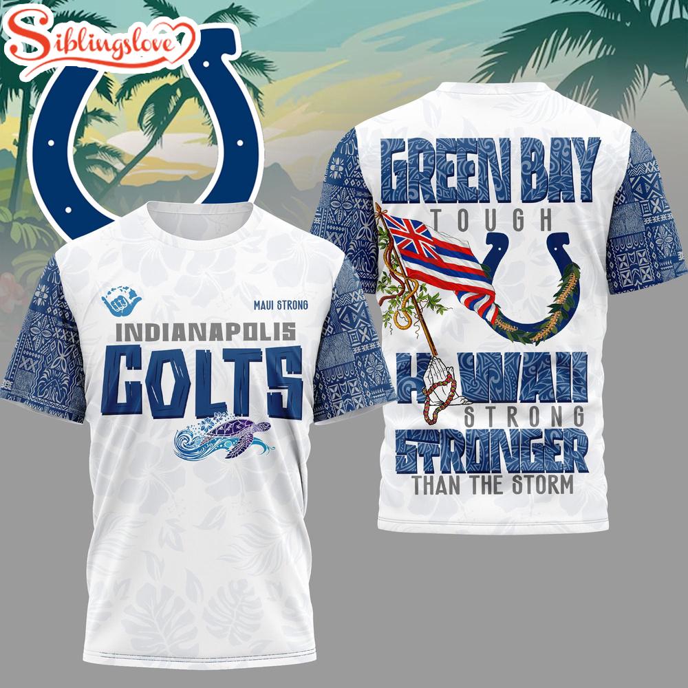 Indianapolis Colts NFL Hawaii Strong 3D T-Shirt 1 Indianapolis Colts NFL Hawaii Strong 3D T-Shirt