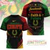 Indianapolis Colts NFL Juneteeth Freedom Faith And Future 3D T-Shirt