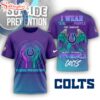 Indianapolis Colts NFL National Suicide Prevention Month 3D T-Shirt