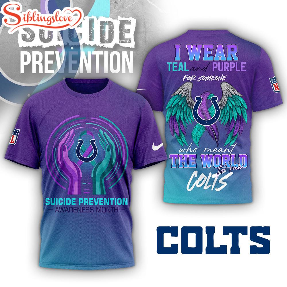 Indianapolis Colts NFL National Suicide Prevention Month 3D T-Shirt 1 Indianapolis Colts NFL National Suicide Prevention Month 3D T-Shirt