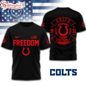 Indianapolis Colts NFL Opportunity Equity Freedom Justice 3D T-Shirt