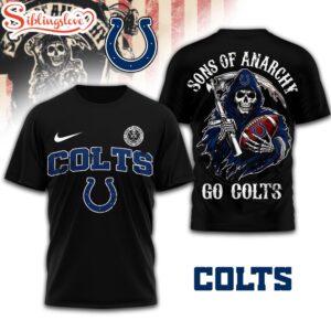 Indianapolis Colts NFL Sons of Anarchy 3D T-Shirt For Fans