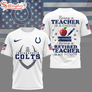 Indianapolis Colts NFL Teacher Honor 3D T-Shirt