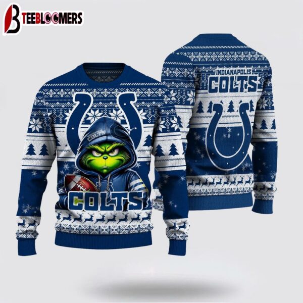 Indianapolis Colts The Grinch Ugly Christmas Sweater
