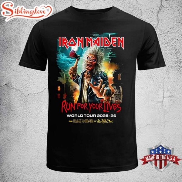 Iron Maiden Run For Your Lives World Tour 2025-2026 Unisex T-Shirt