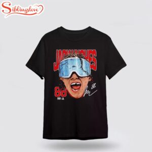 Jack Hughes New Jersey Goggles signature Unisex T-Shirt
