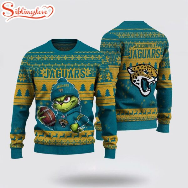 Jacksonville Jaguars NFL The Grinch Ugly Christmas Sweater