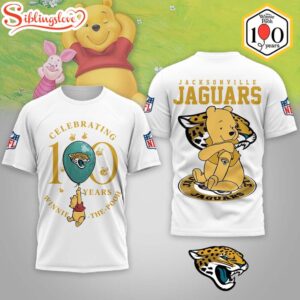 Jacksonville Jaguars NFL Winnie The Pooh 100th Anniversary 3D Shirt For Fans