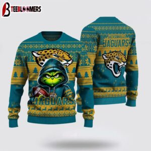 Jacksonville Jaguars The Grinch Ugly Christmas Sweater Jacksonville Jaguars The Grinch Ugly Christmas Sweater