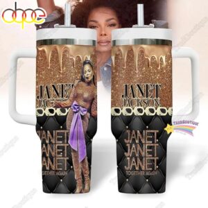 Janet Jackson Music Tumbler 40Oz With Handle For Fans
