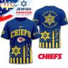 Kansas City Chiefs Jewish Heritage 3D T-Shirt For Fans