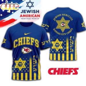Kansas City Chiefs Jewish Heritage 3D T-Shirt For Fans