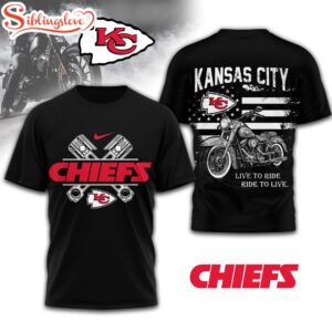Kansas City Chiefs NFL Biker 3D T-Shirt