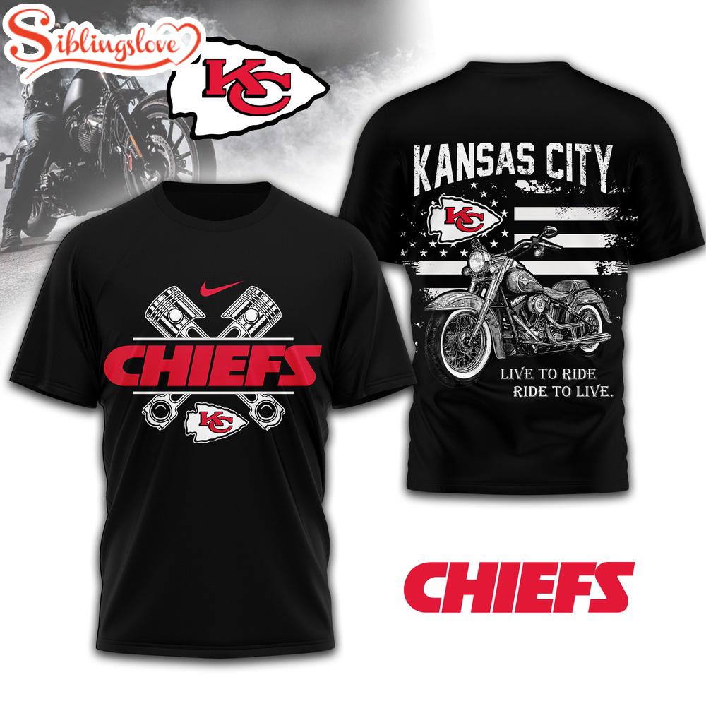 Kansas City Chiefs NFL Biker 3D T-Shirt 1 Kansas City Chiefs NFL Biker 3D T-Shirt