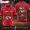 Kansas City Chiefs NFL Peace Love Greateful 3D T-Shirt