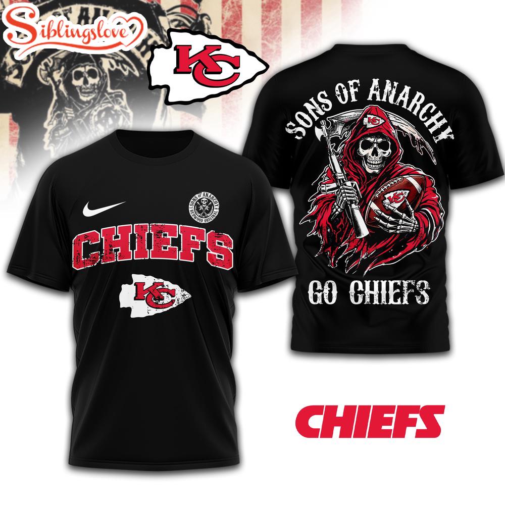 Kansas City Chiefs NFL Sons of Anarchy 3D T-Shirt For Fans 1 Kansas City Chiefs NFL Sons of Anarchy 3D T-Shirt For Fans